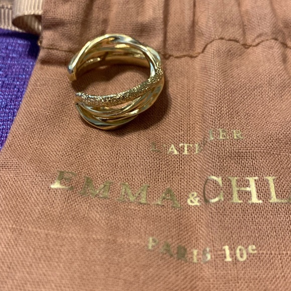 Sz 6 L'Atellier Paris Emma & Chloe Gold Ring - Picture 10 of 16